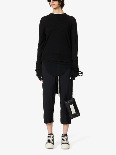 Rick Owens Round-neck relaxed-fit wool jumper outlook