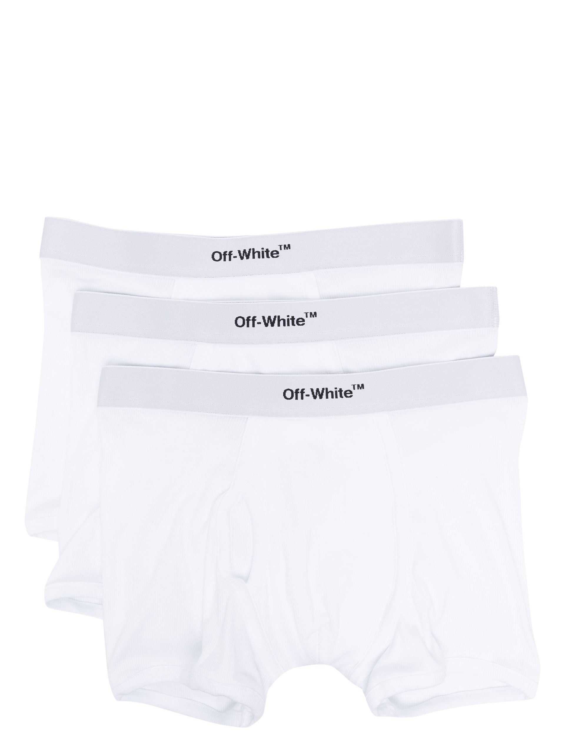 white logo waistband boxer briefs set - 1