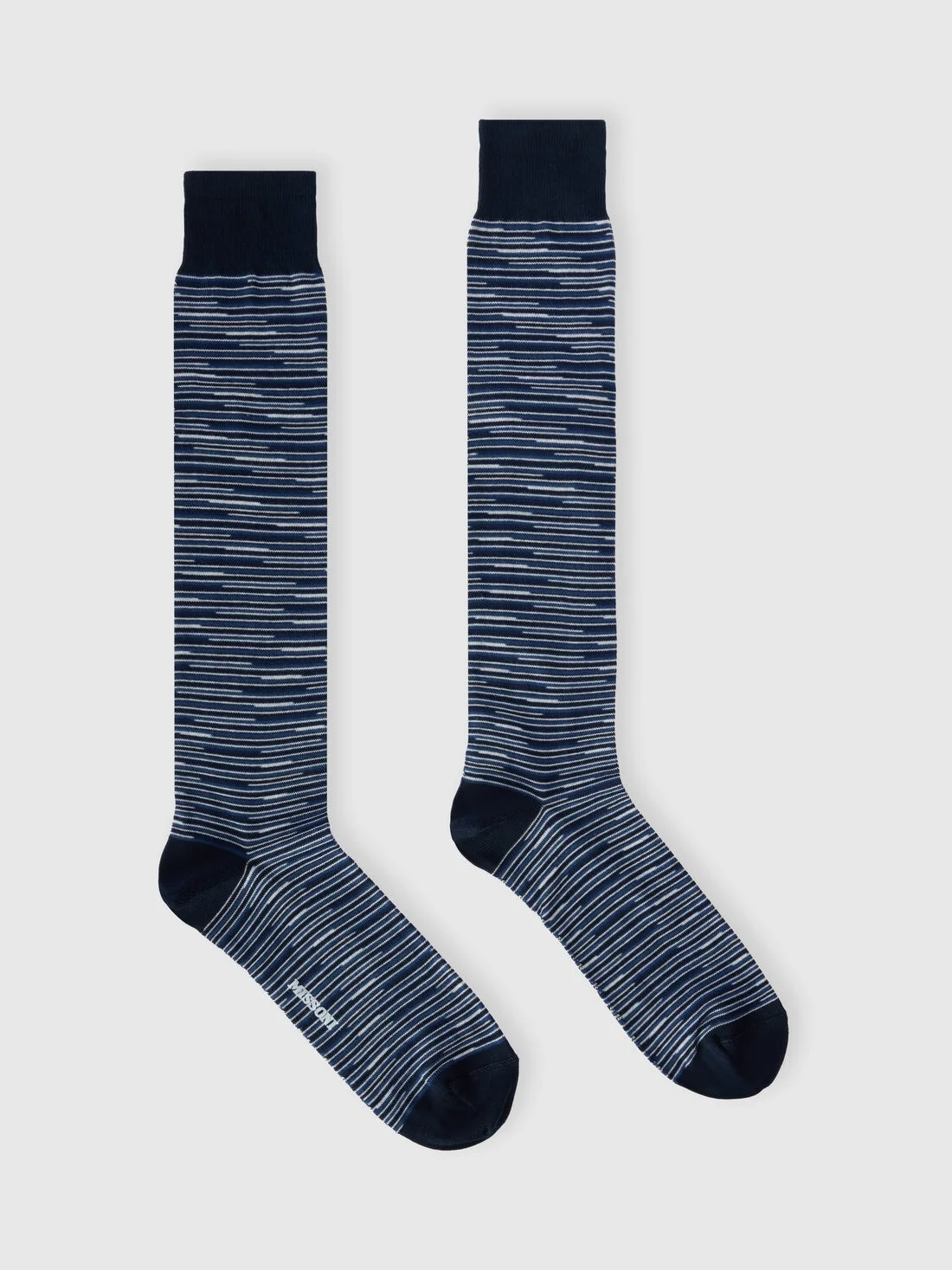 Long flame-patterned cotton-blend socks - 1