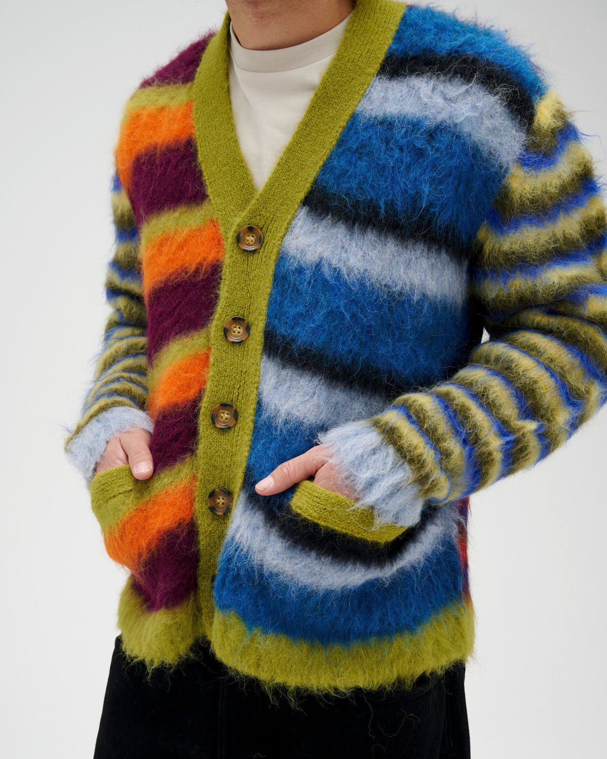 Blurry Lines Alpaca Cardigan - Multi - 5