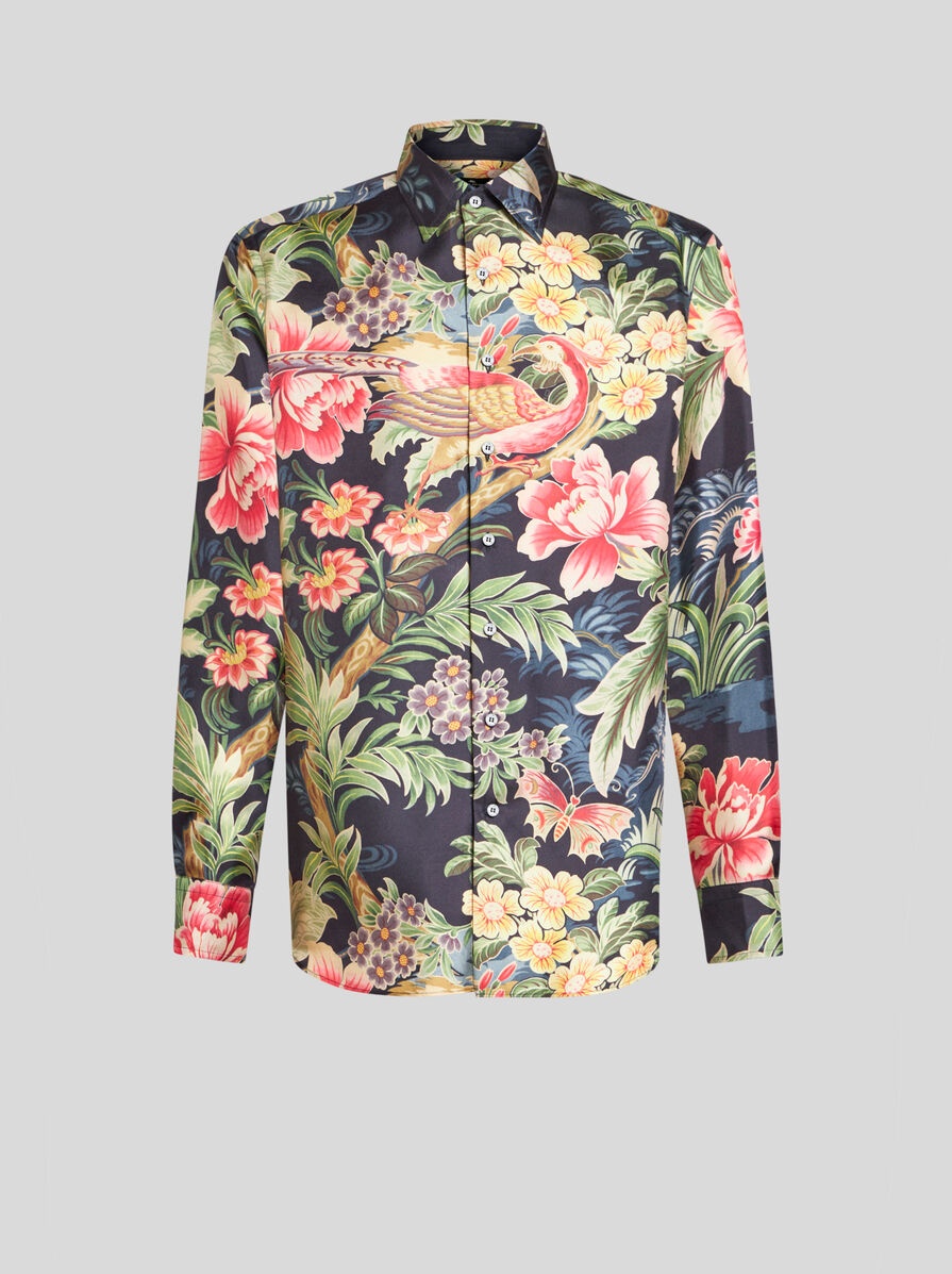 PRINTED SILK SHIRT - 1
