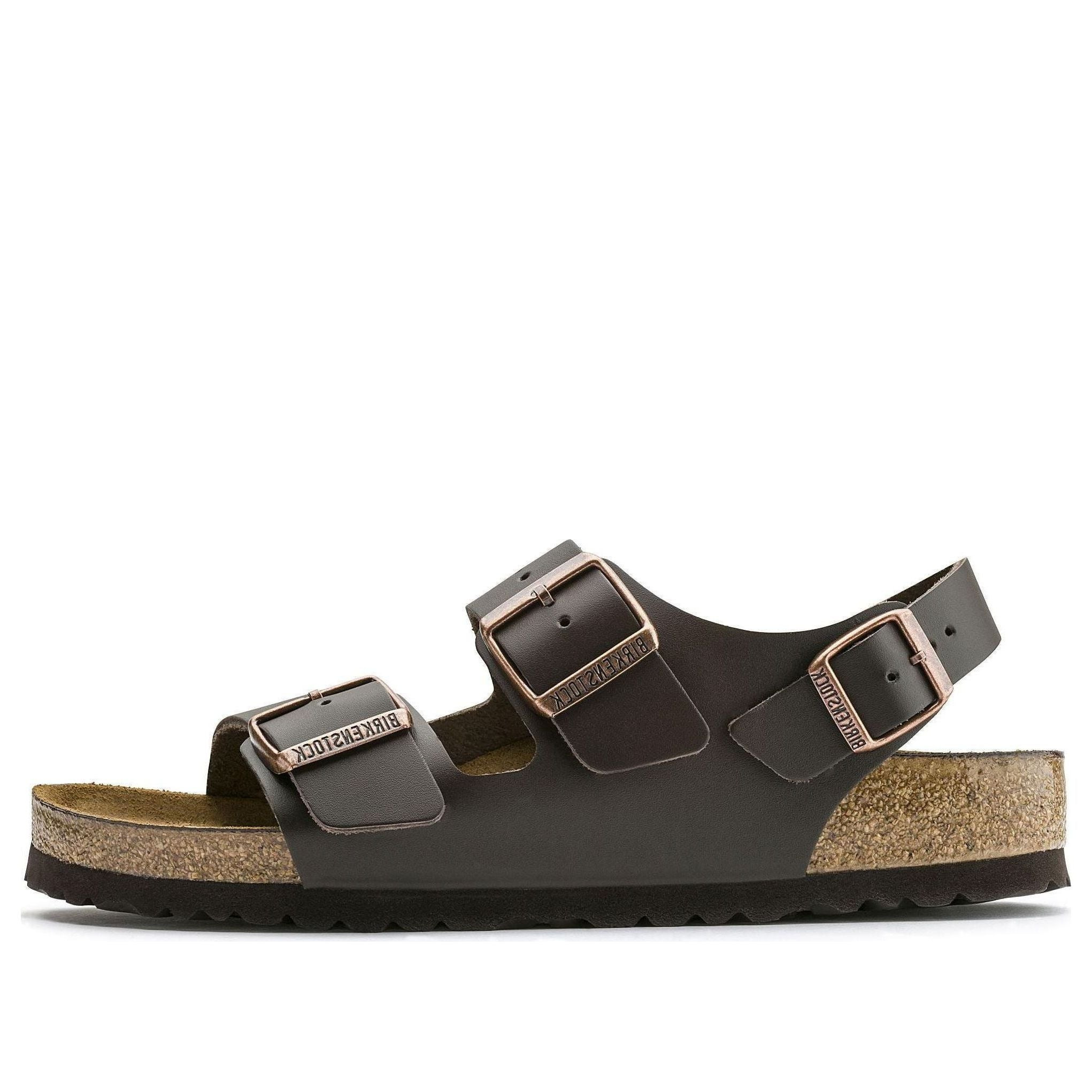 Birkenstock Milano Natural Leather Narrow Fit 'Dark Brown' 0034103 - 1