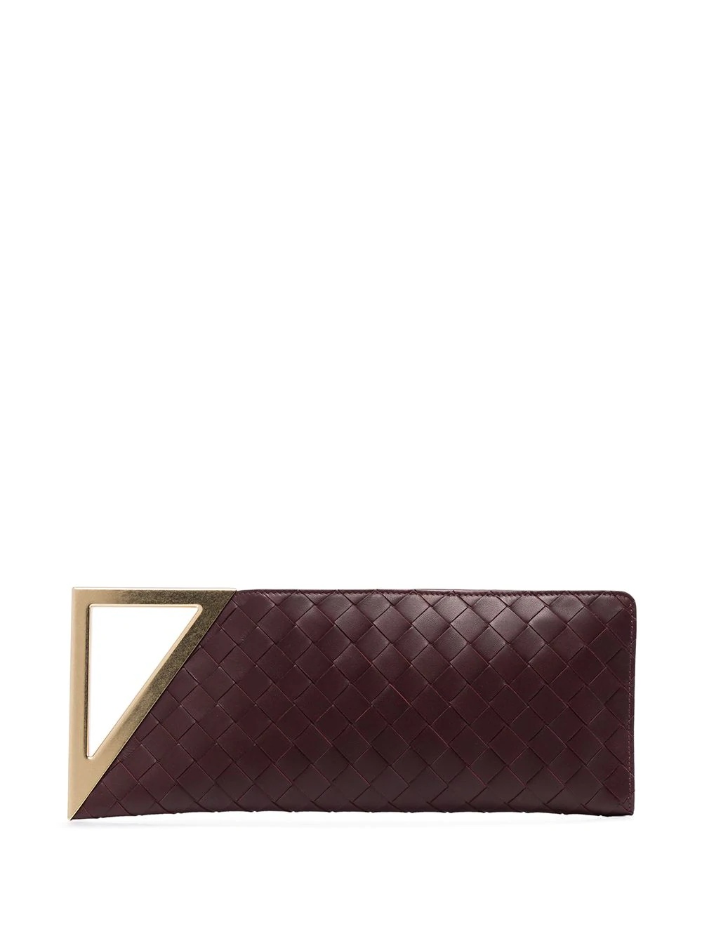 intreciato leather clutch - 1