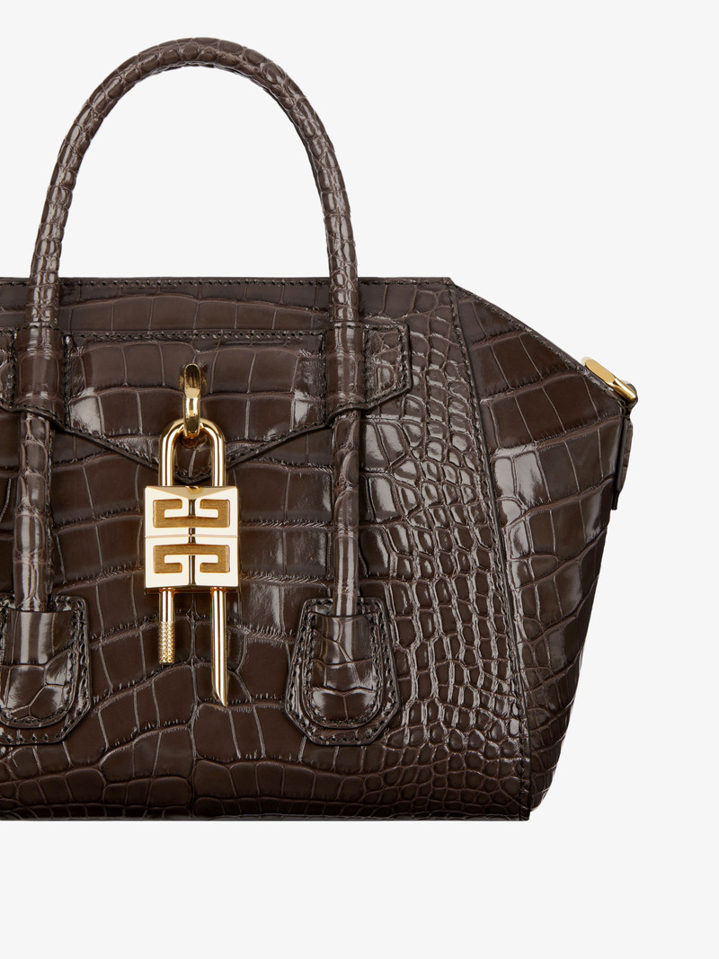 MINI ANTIGONA LOCK BAG IN CROCODILE 6