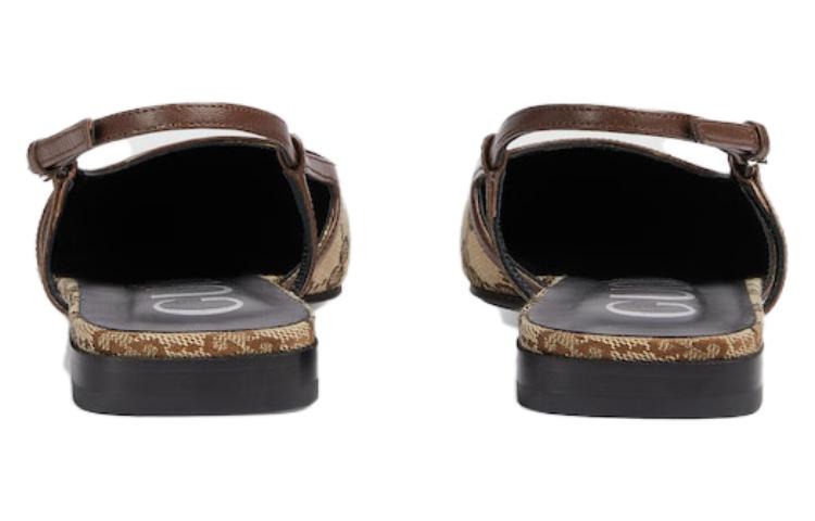 (WMNS) Gucci GG Slingback Ballet Flat 'Beige Ebony' 762420-KY980-9763 - 4