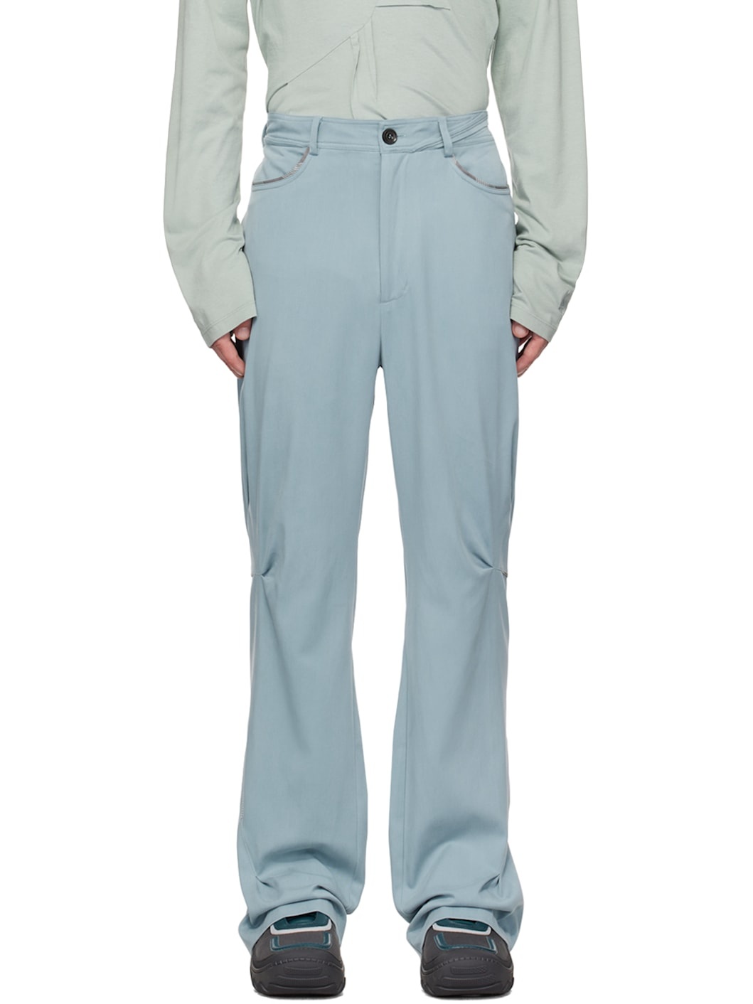 Blue Ohne K-Dart Trousers - 1