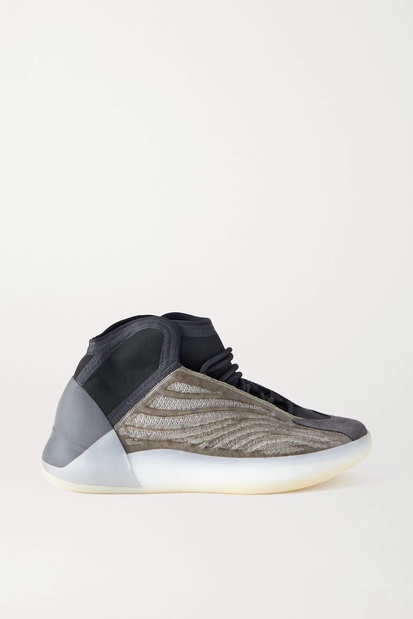 Yeezy QNTM suede and rubber-trimmed Primeknit and neoprene sneakers - 1