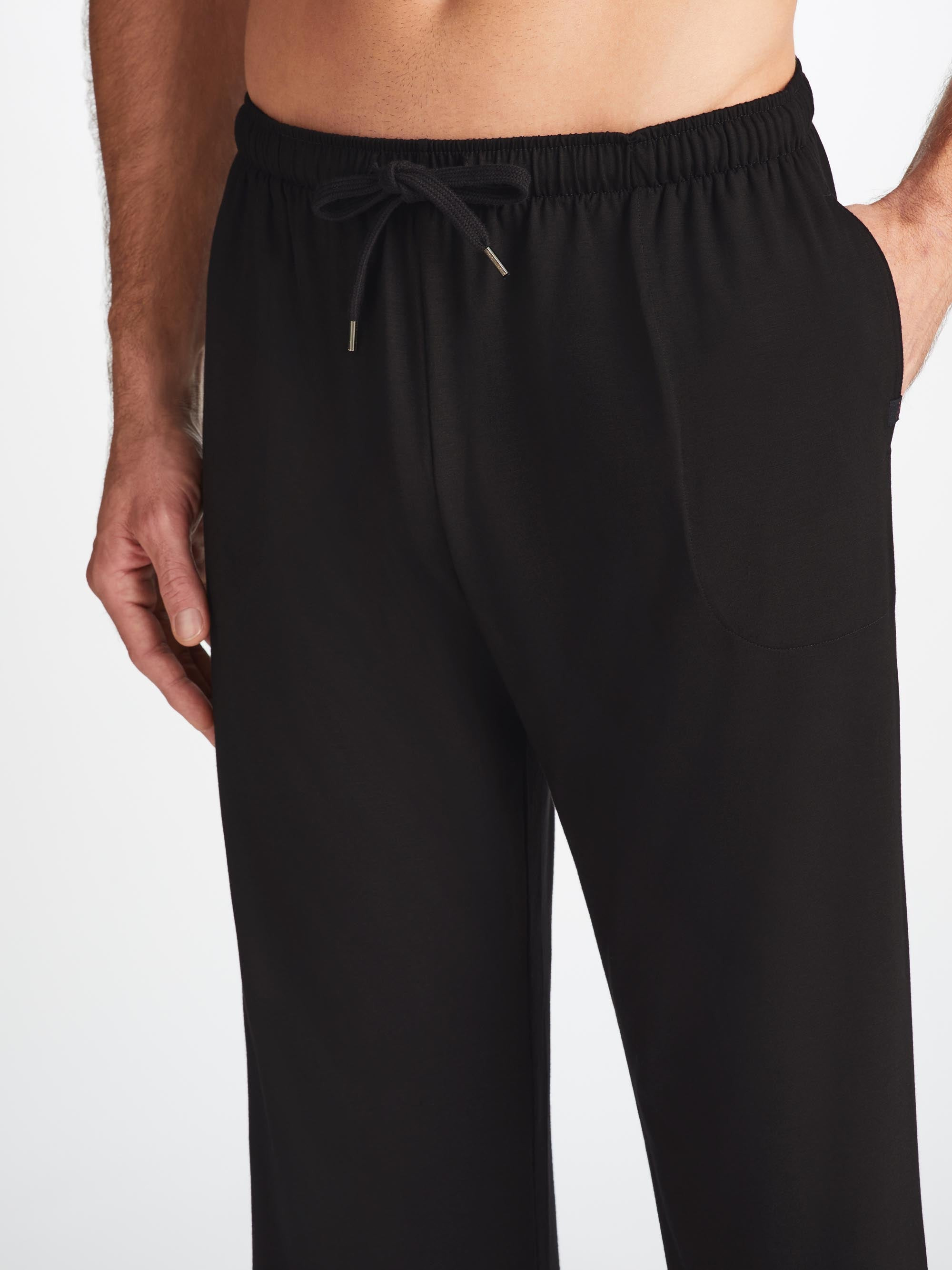 Men's Lounge Trousers Basel Micro Modal Stretch Black - 6
