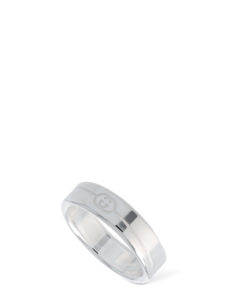 Gucci Tag sterling silver ring - 1