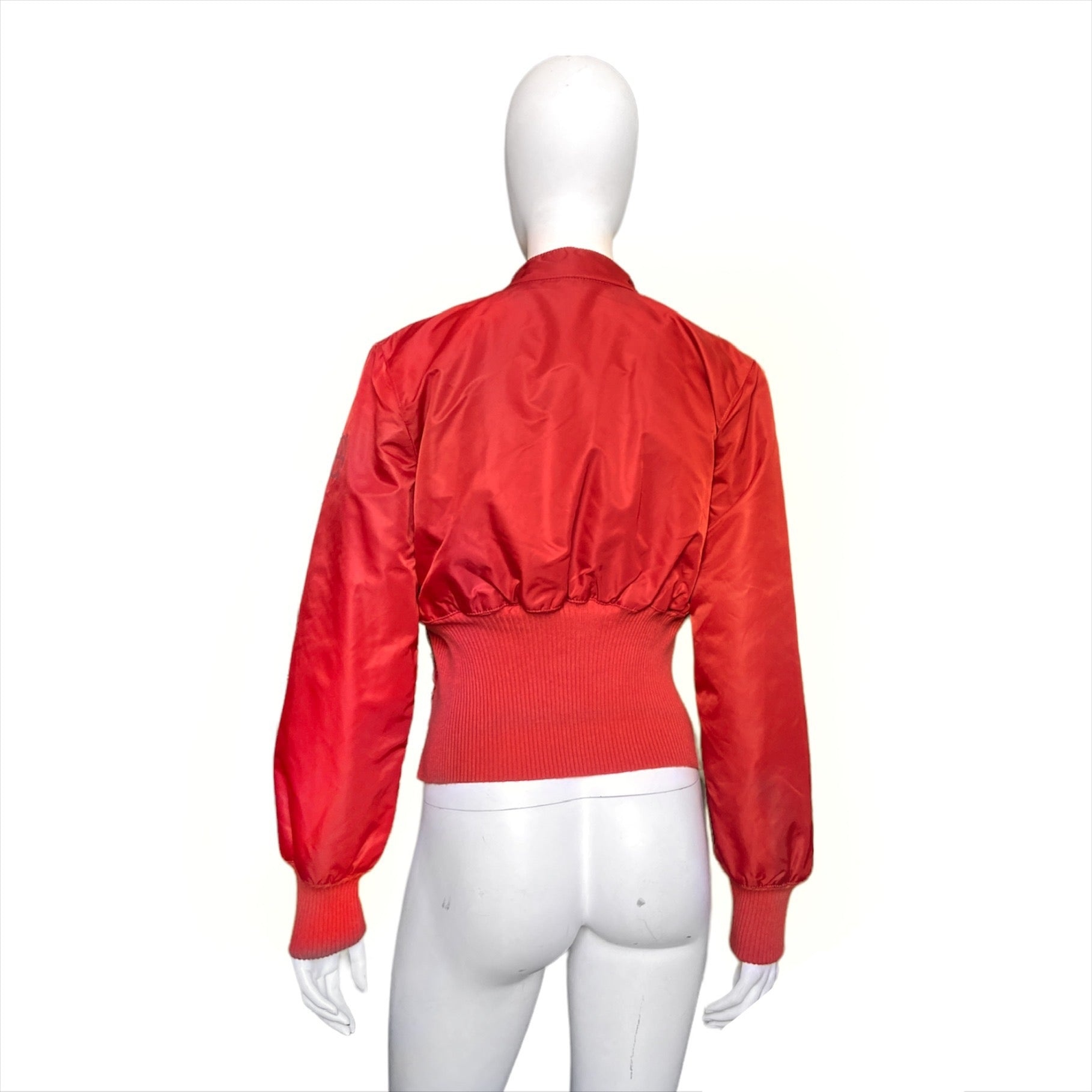 Jean Paul Gaultier ss95 “safe sex”  red corset cropped bomber - 6