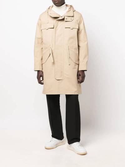 A.P.C. hooded drawstring parka coat outlook