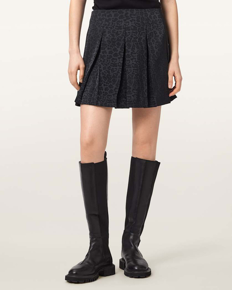 VIOLA LEOPARD PRINT PLEATED MINI SKIRT 3
