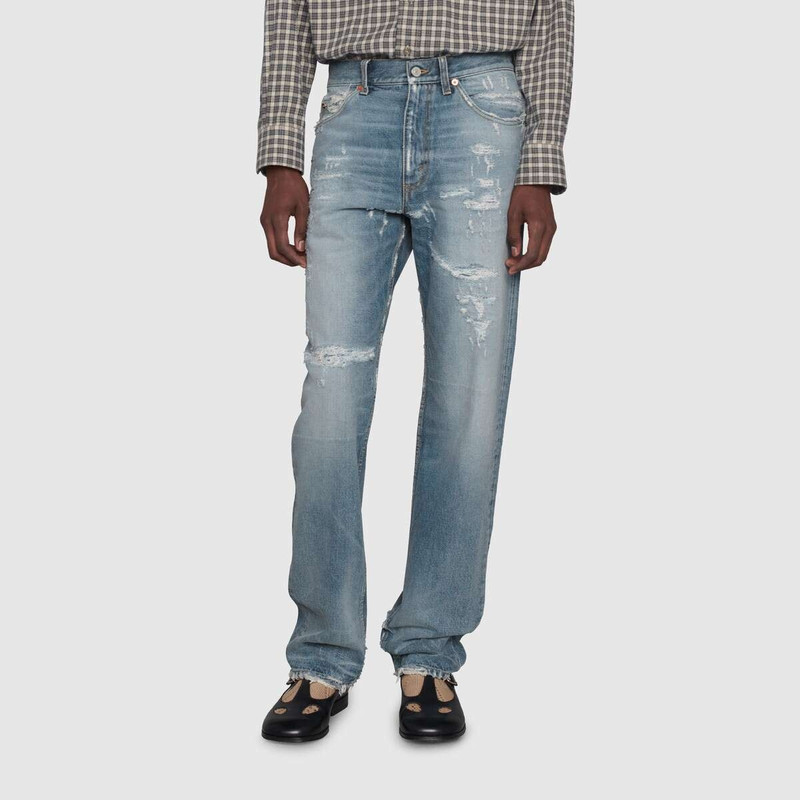 Eco bleached organic denim pant 3