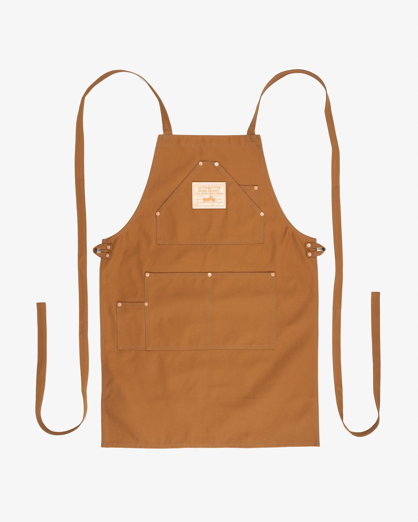 IHG-057-BRN 17oz Cotton Duck Apron - Brown - 4
