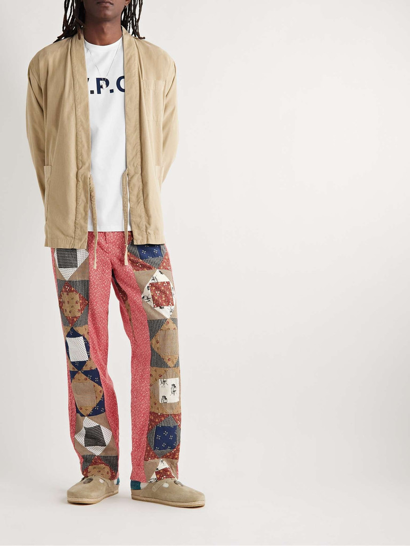 A.P.C. Logo-Flocked Cotton-Jersey T-Shirt outlook