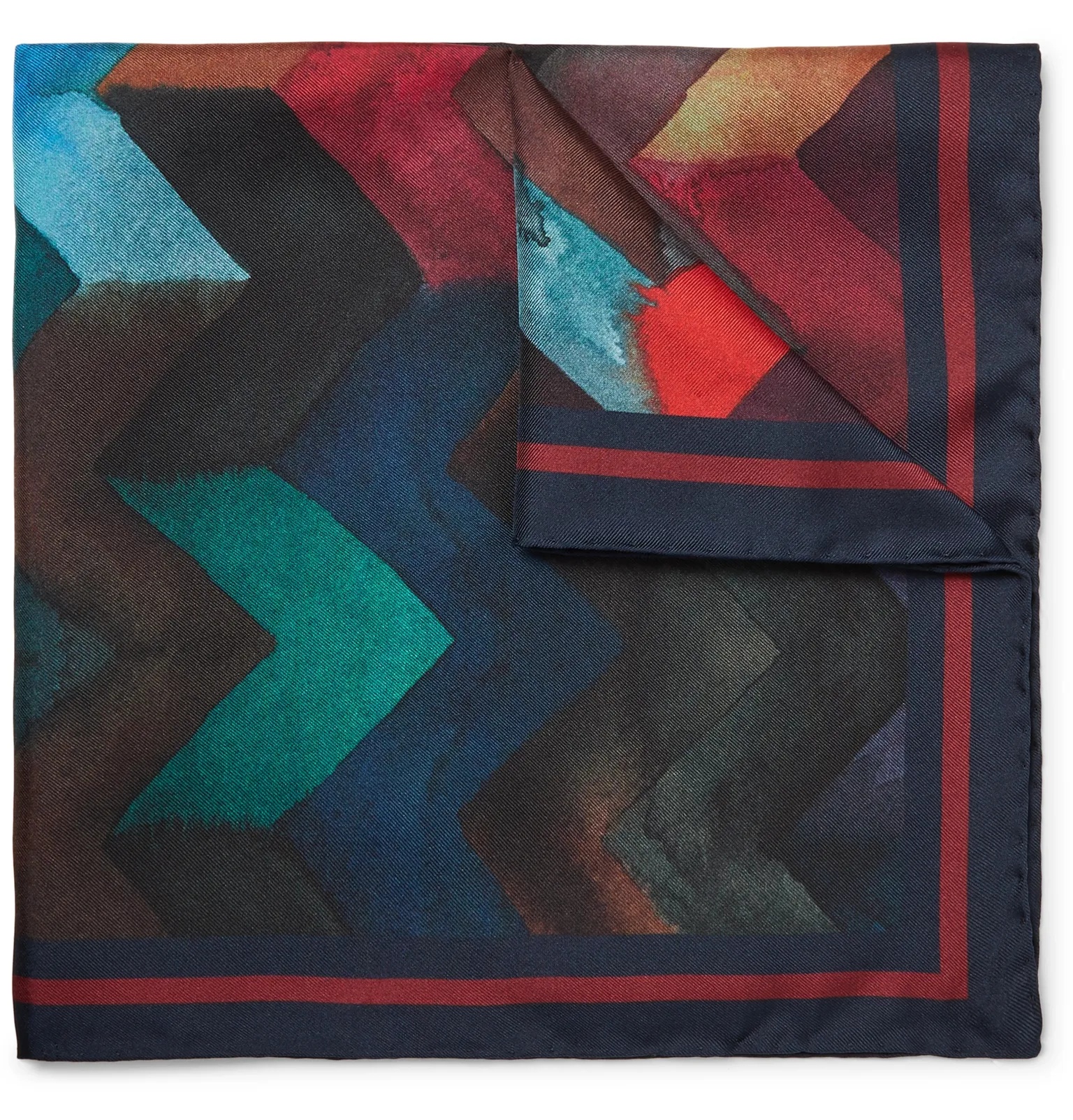 Printed Silk-Twill Pocket Square - 1