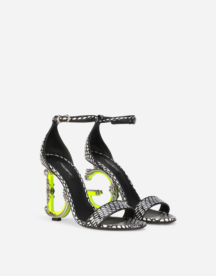 Printed elaphe baroque DG sandals - 2