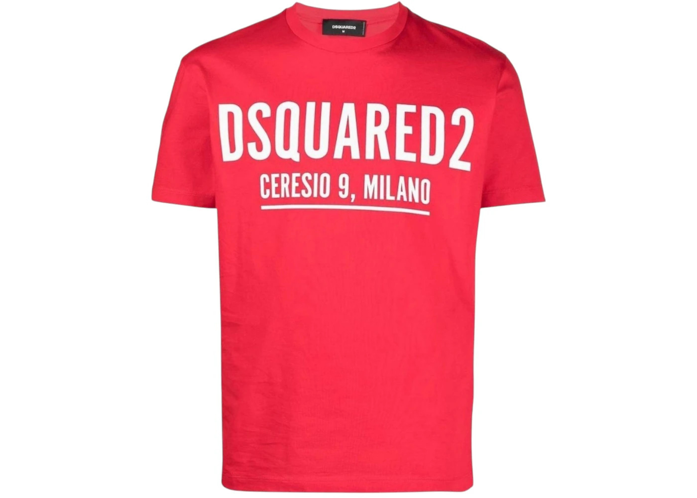 Dsquared2 Cool Fit Large Ceresio 9 Print Logo T-Shirt Red - 1