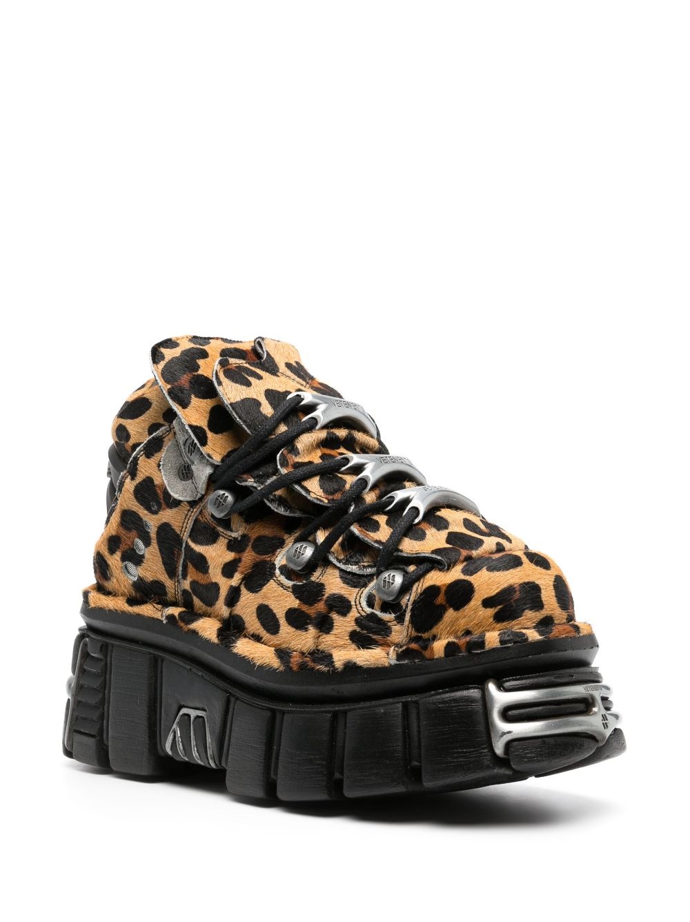 x New Rock leopard-print sneakers - 2