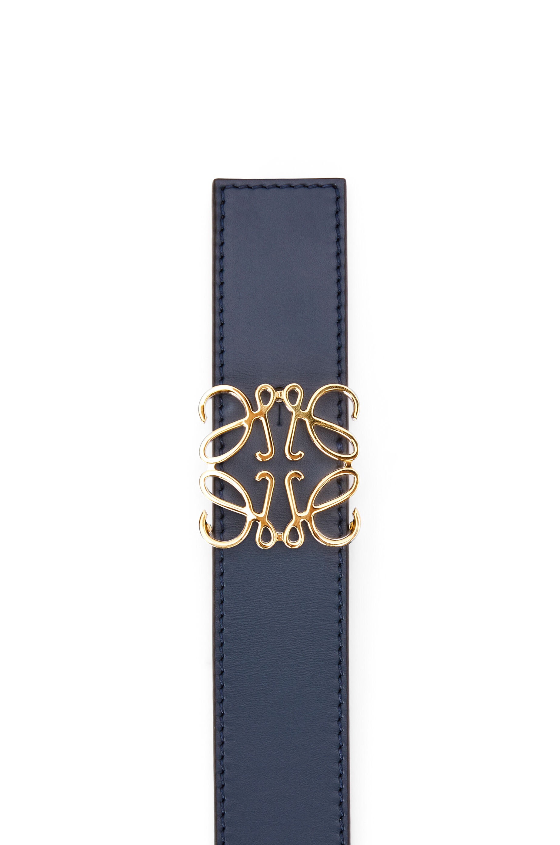 Anagram belt in soft grained calfskin and smooth calfskin - 8