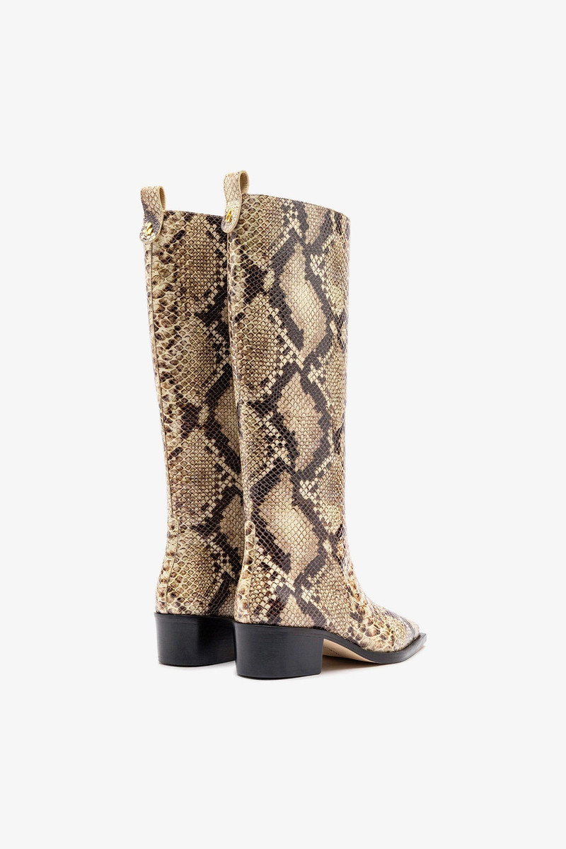 Florencia Boot In Neutral Snake Leather 6