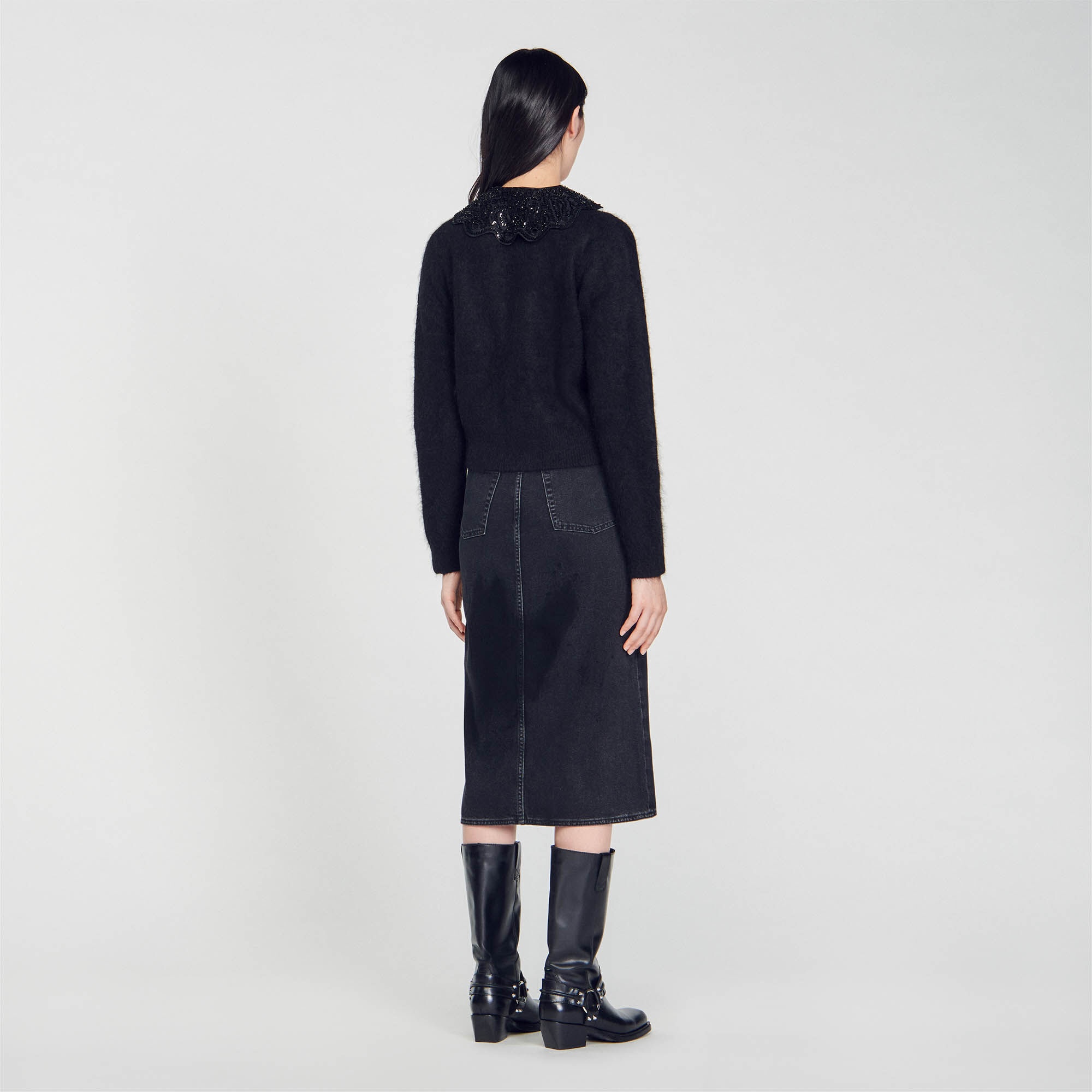 CROPPED SWEATER WITH SEQUINS - 6