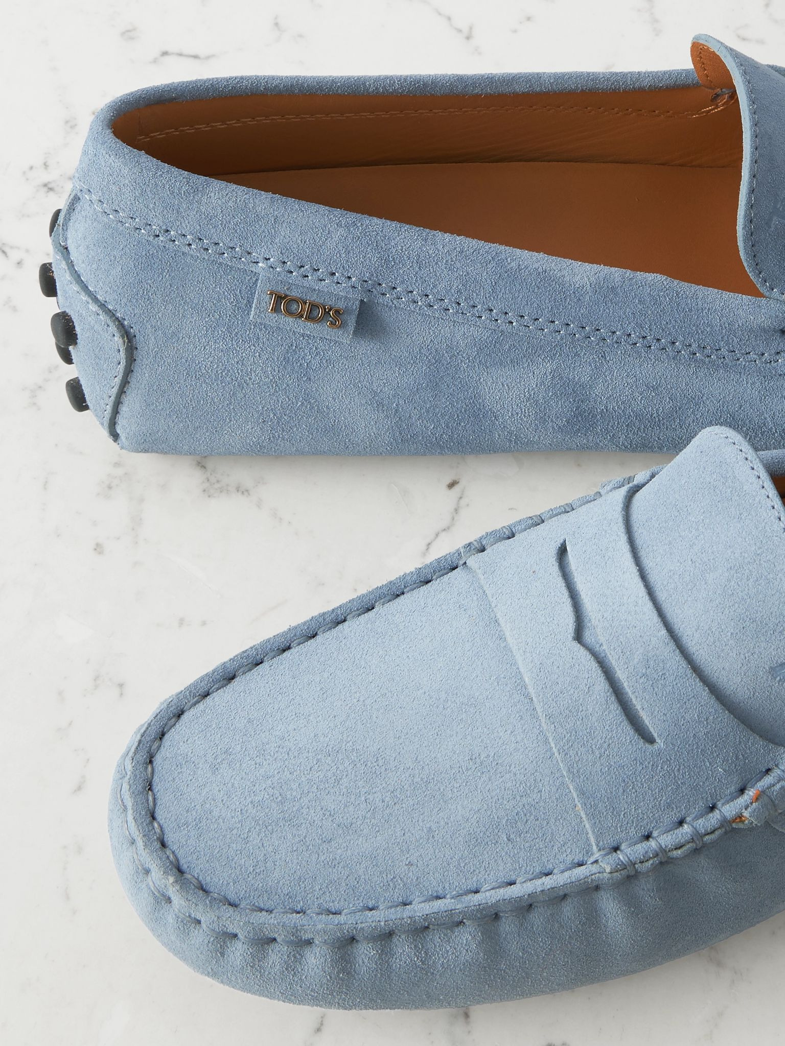 Gommino suede loafers Light blue - 4