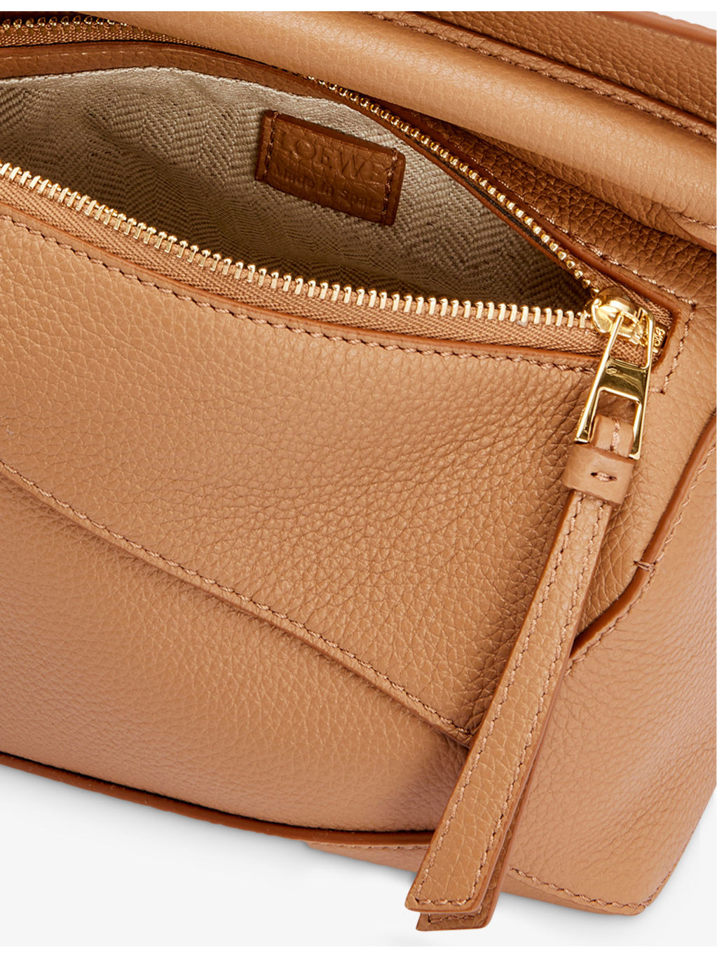 Puzzle mini leather cross-body bag - 4