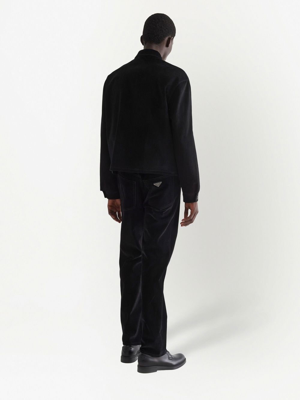 logo plaque velvet bomber jacket - 4