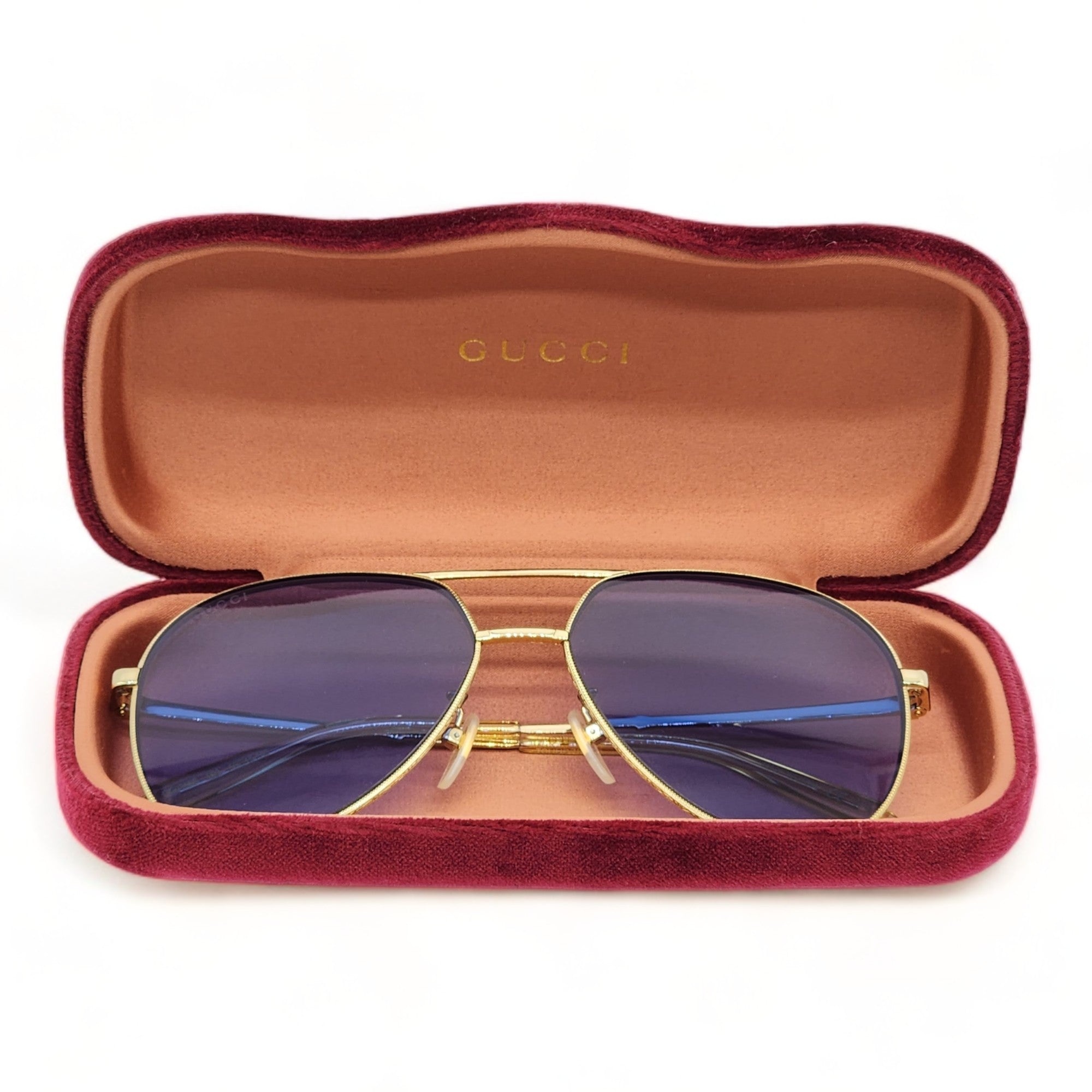 Gucci Gold Aviator Sunglasses - 2
