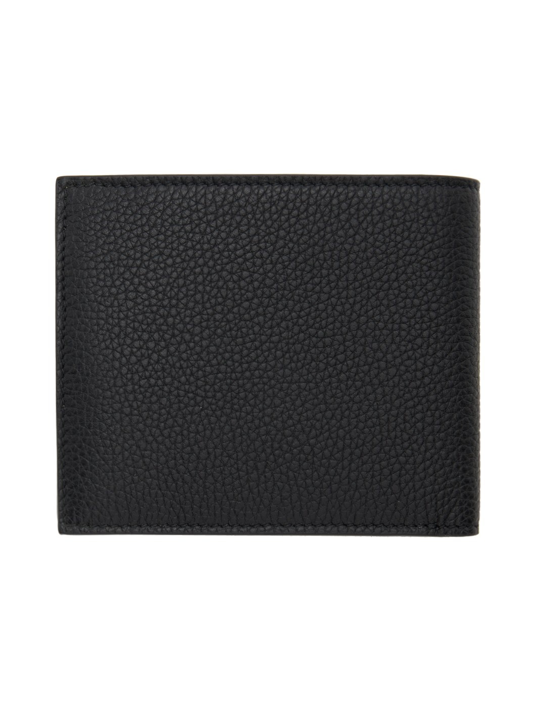 Black Grain Leather Bifold Wallet - 2