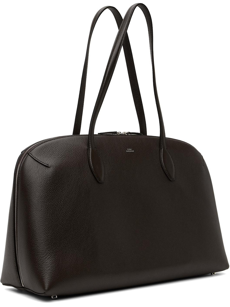 TOTEME Brown Grained-Leather Day Tote outlook