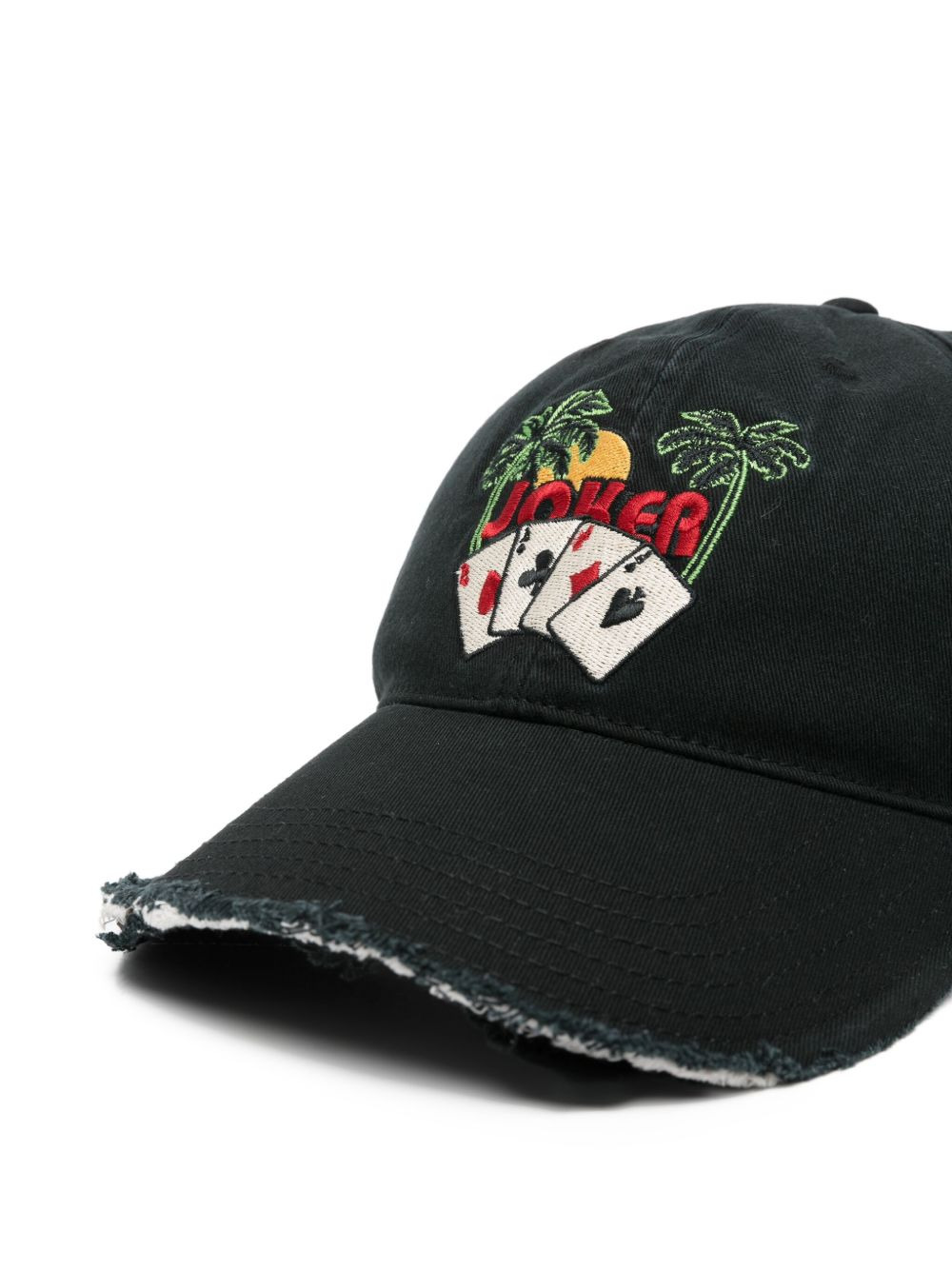 palm-tree embroidered hat - 3