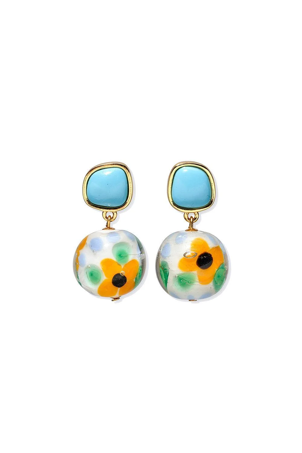 Turquoise Kado Drop Earrings - 1