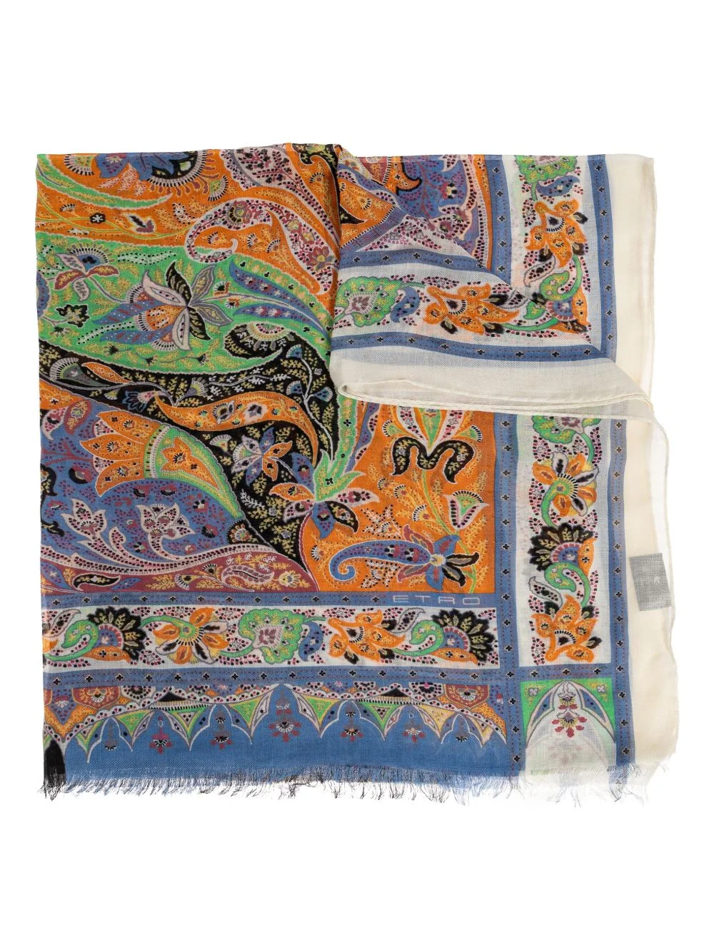 paisley border scarf - 1