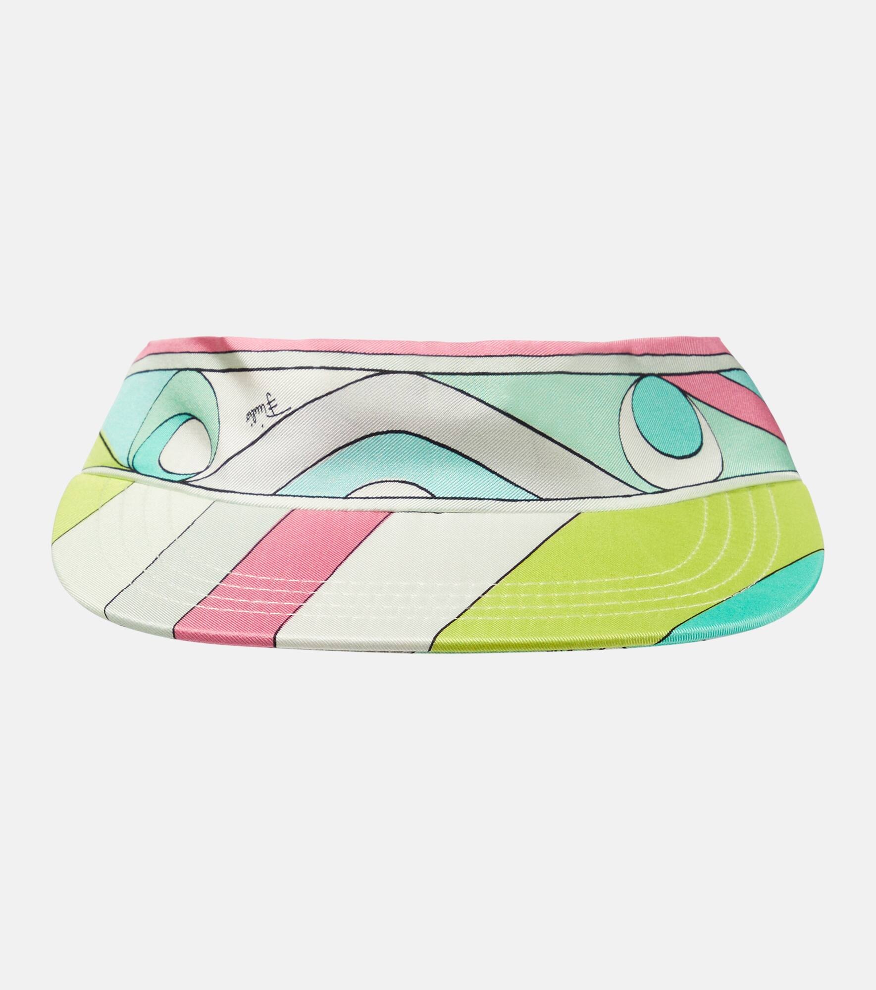 Iride-print silk twill visor - 1