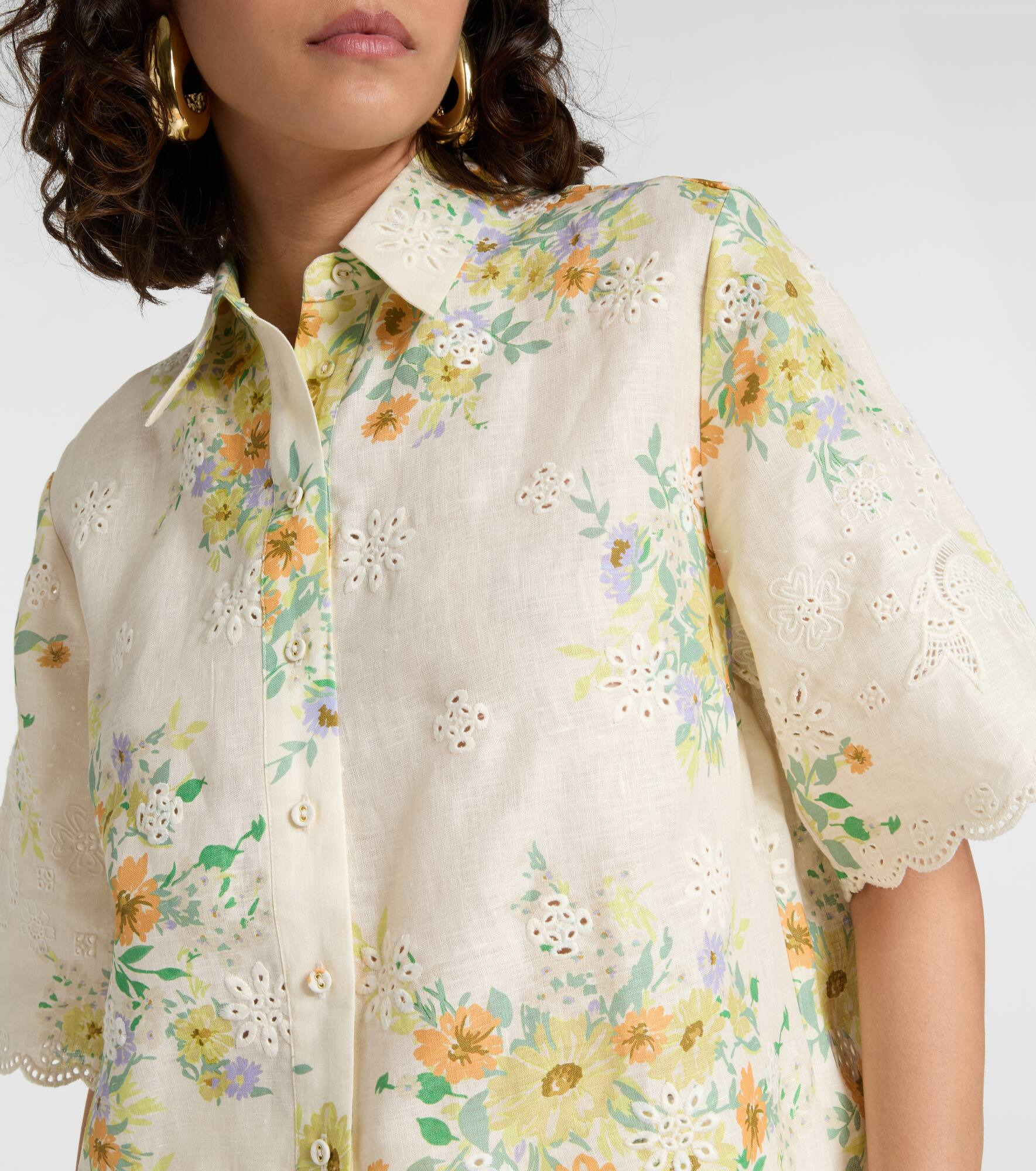 Juliette floral linen shirt - 4