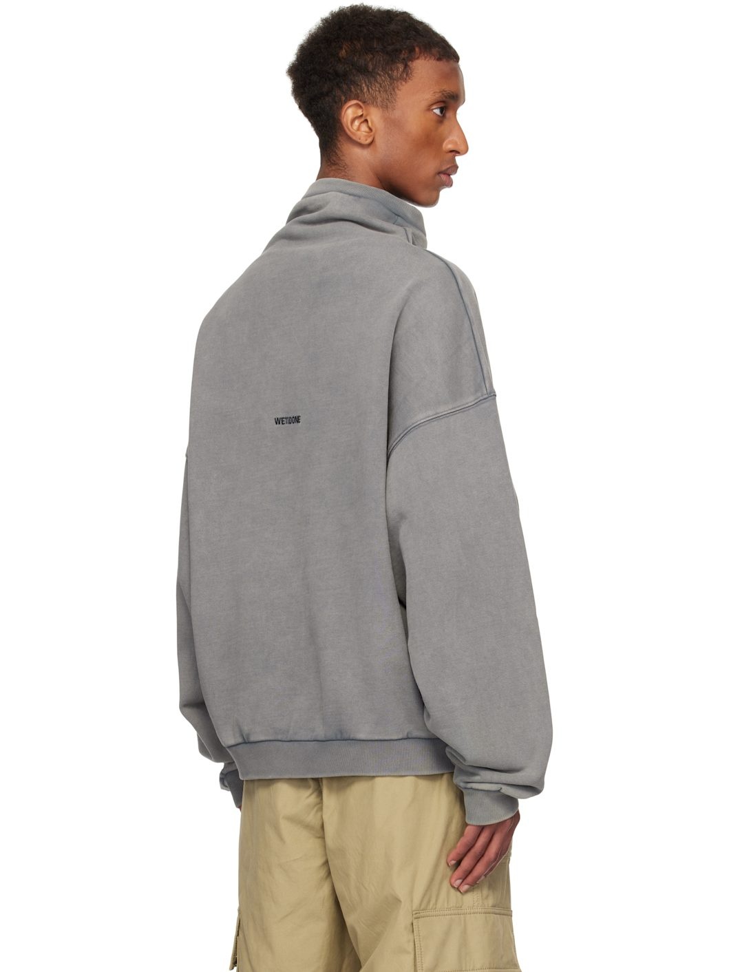 Gray Standard Logo Turtleneck - 3