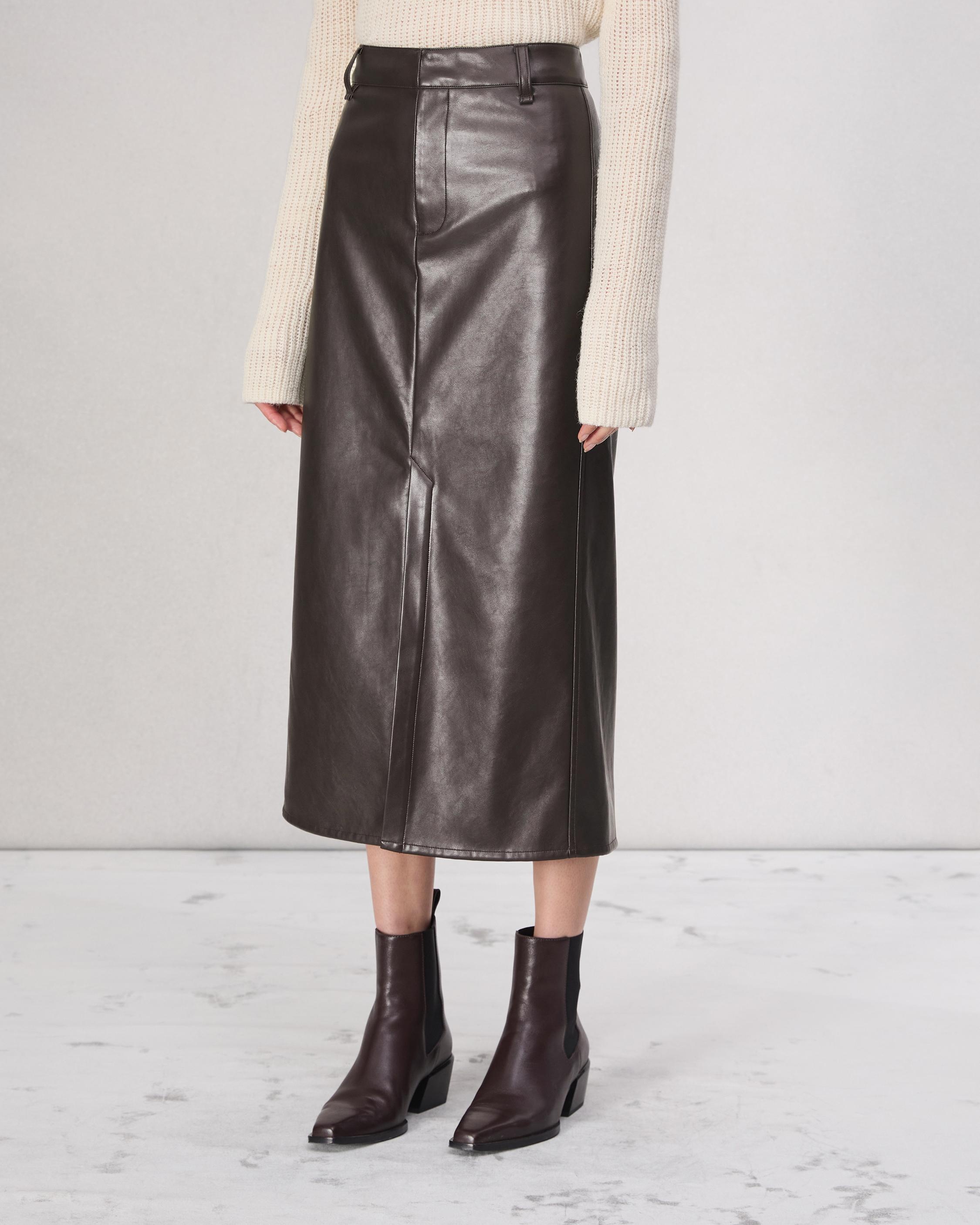 Rayne Faux Leather Skirt - 4