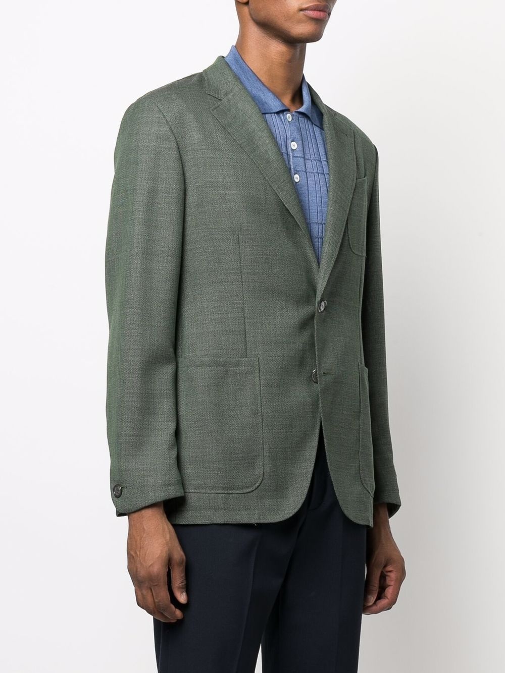 single-breasted fitted blazer - 3