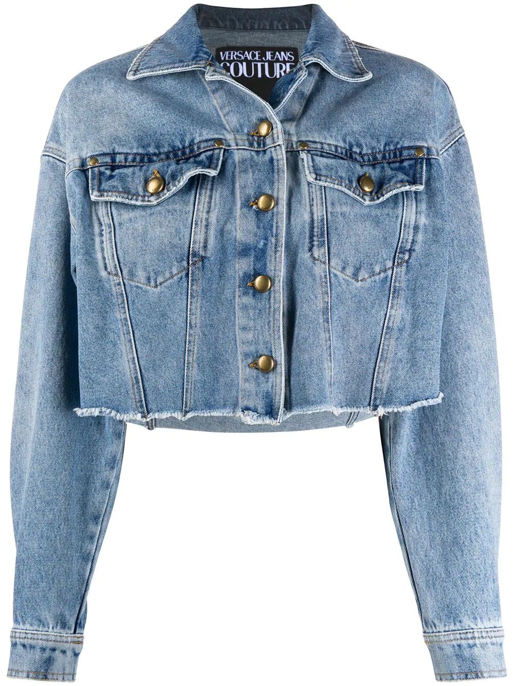 logo denim jacket - 1