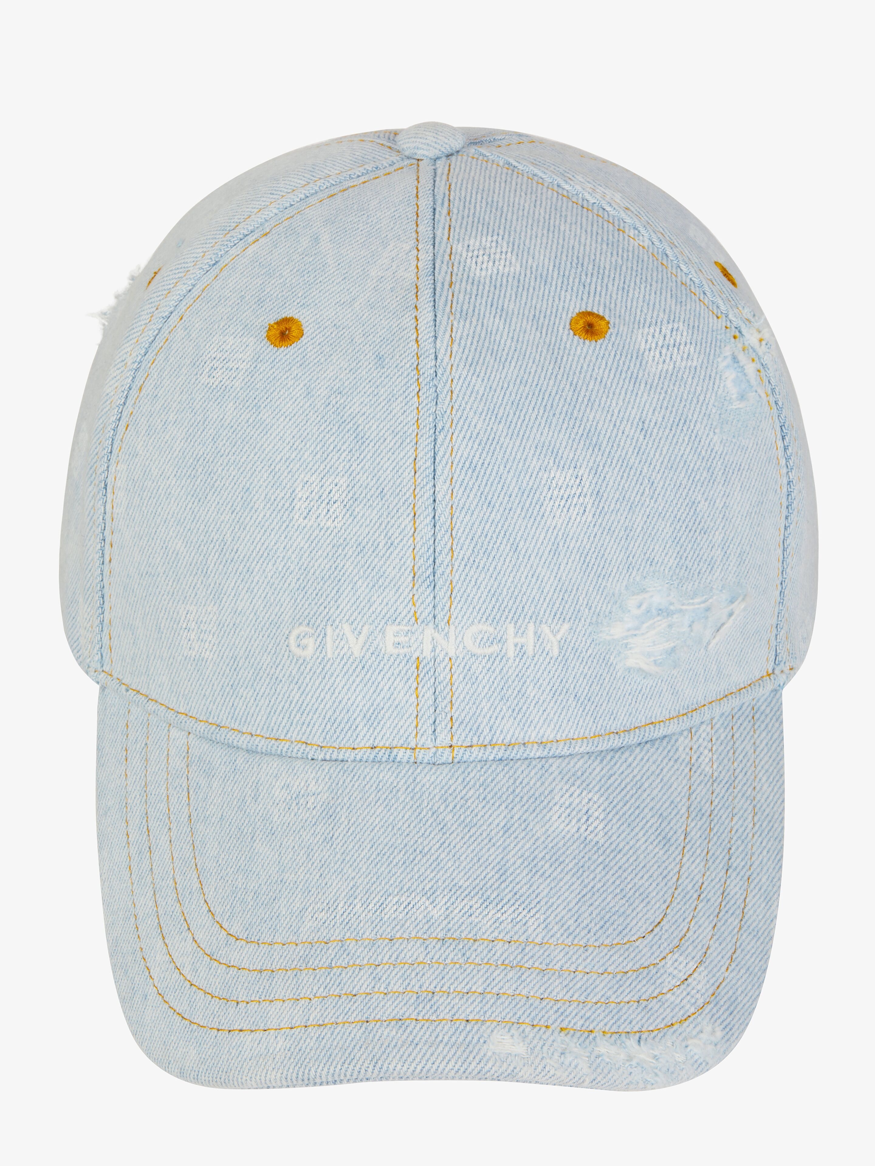 GIVENCHY CAP IN 4G WASHED DENIM - 5
