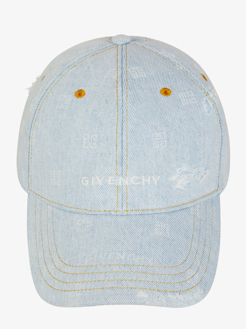 GIVENCHY CAP IN 4G WASHED DENIM 5