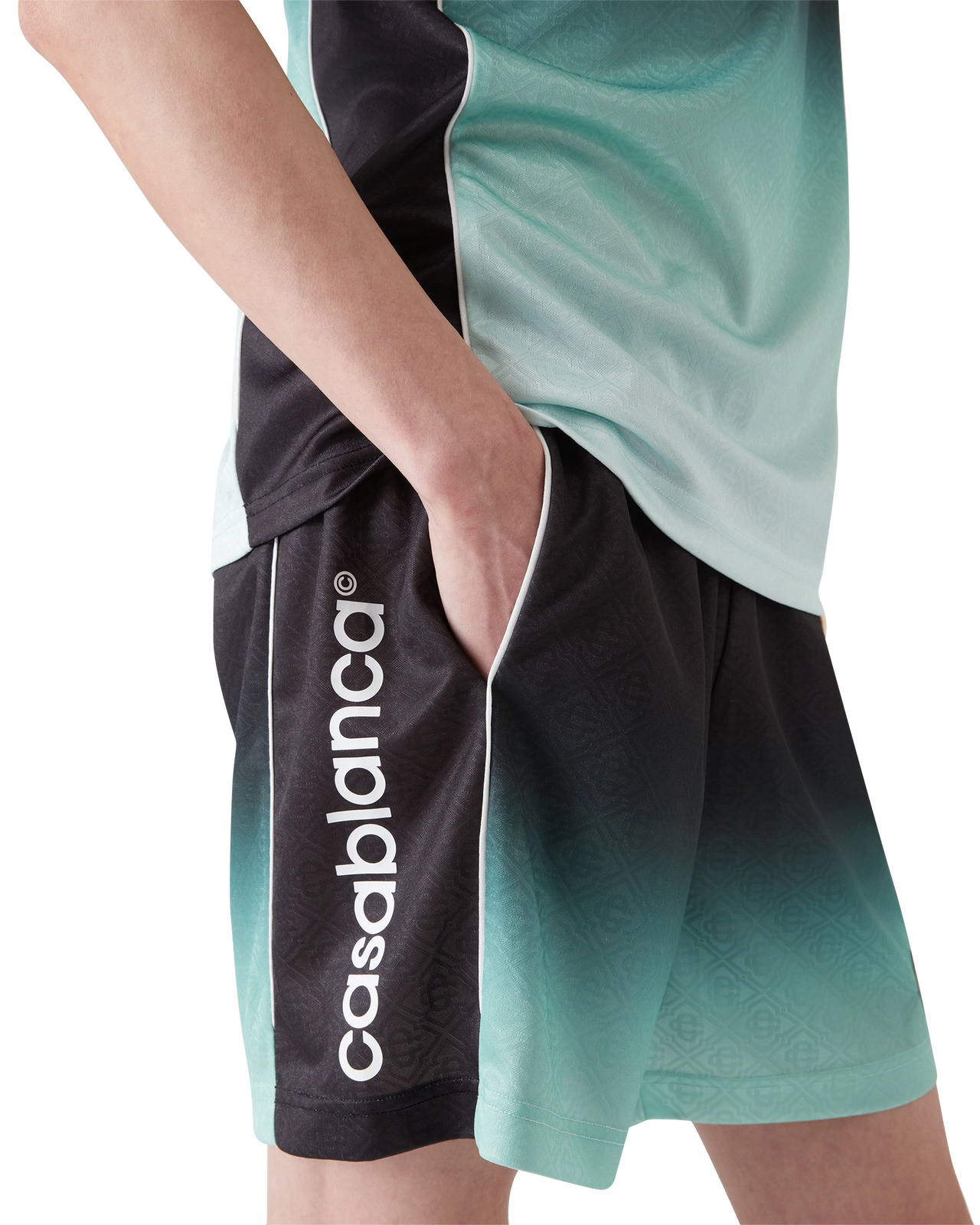 Gradient Monogram Jacquard Football Shorts | Casablanca Paris - 4