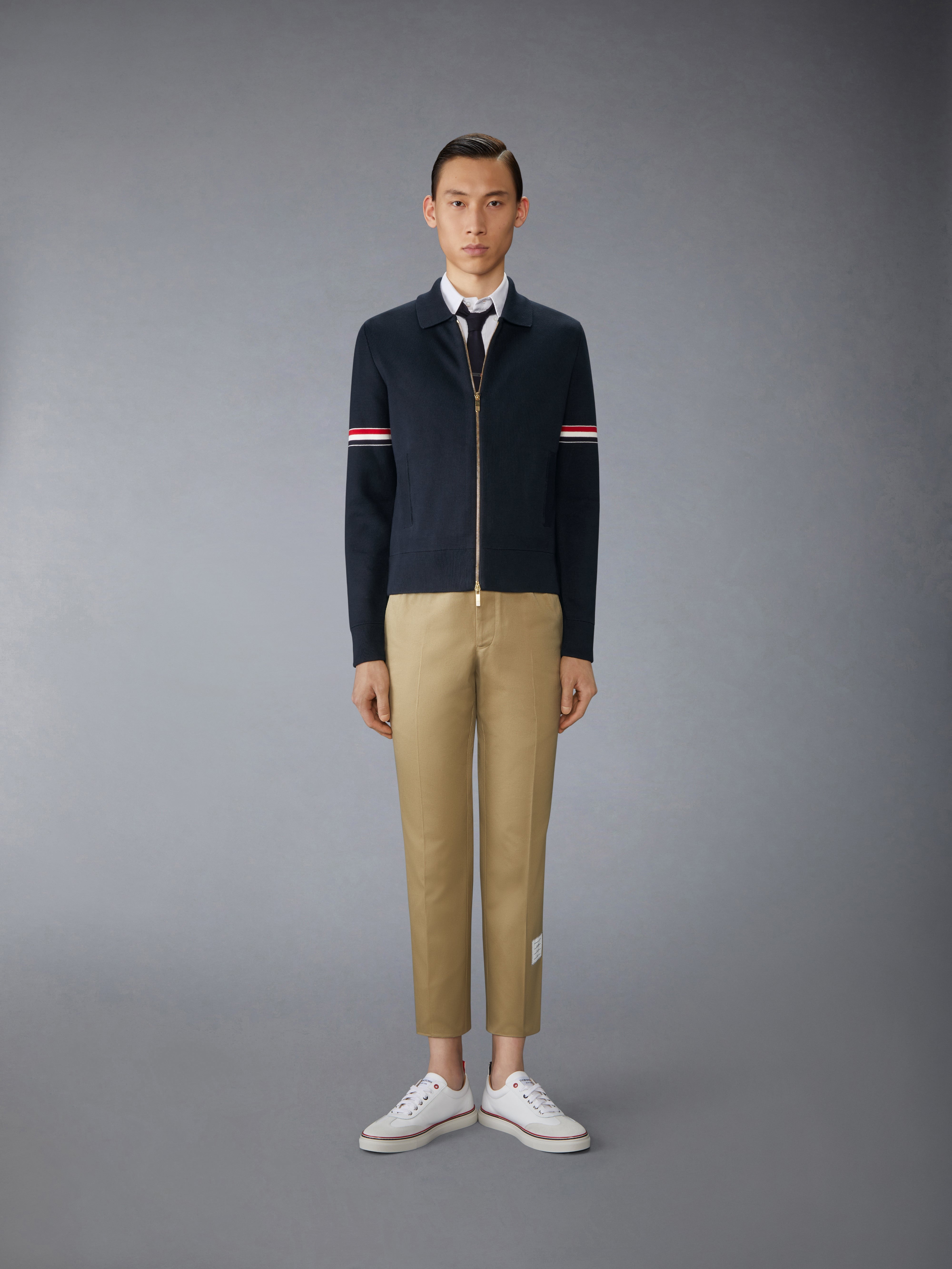 COTTON MILANO STITCH ARMBAND BOMBER JACKET - 3