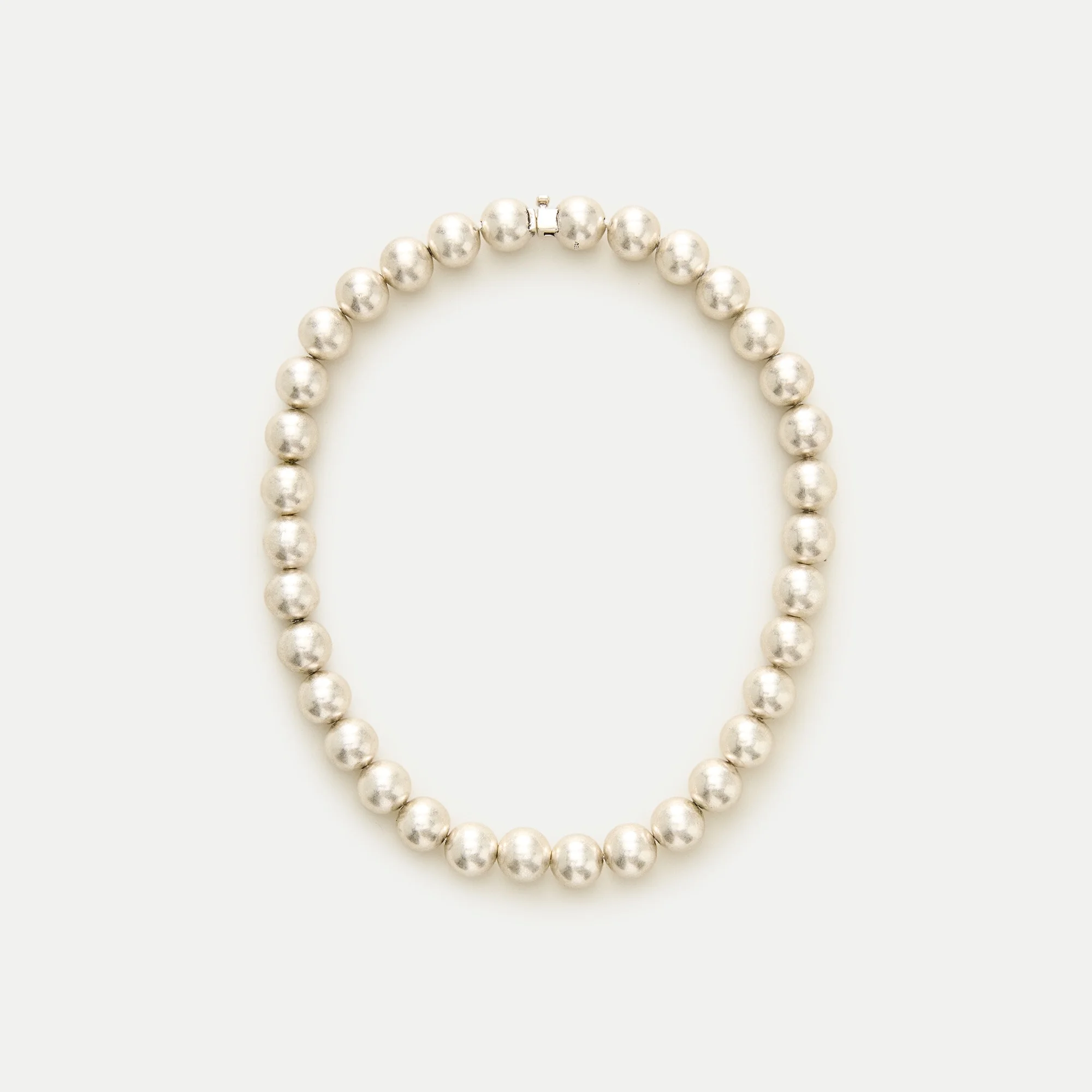 Metallic beaded chunky necklace - 1