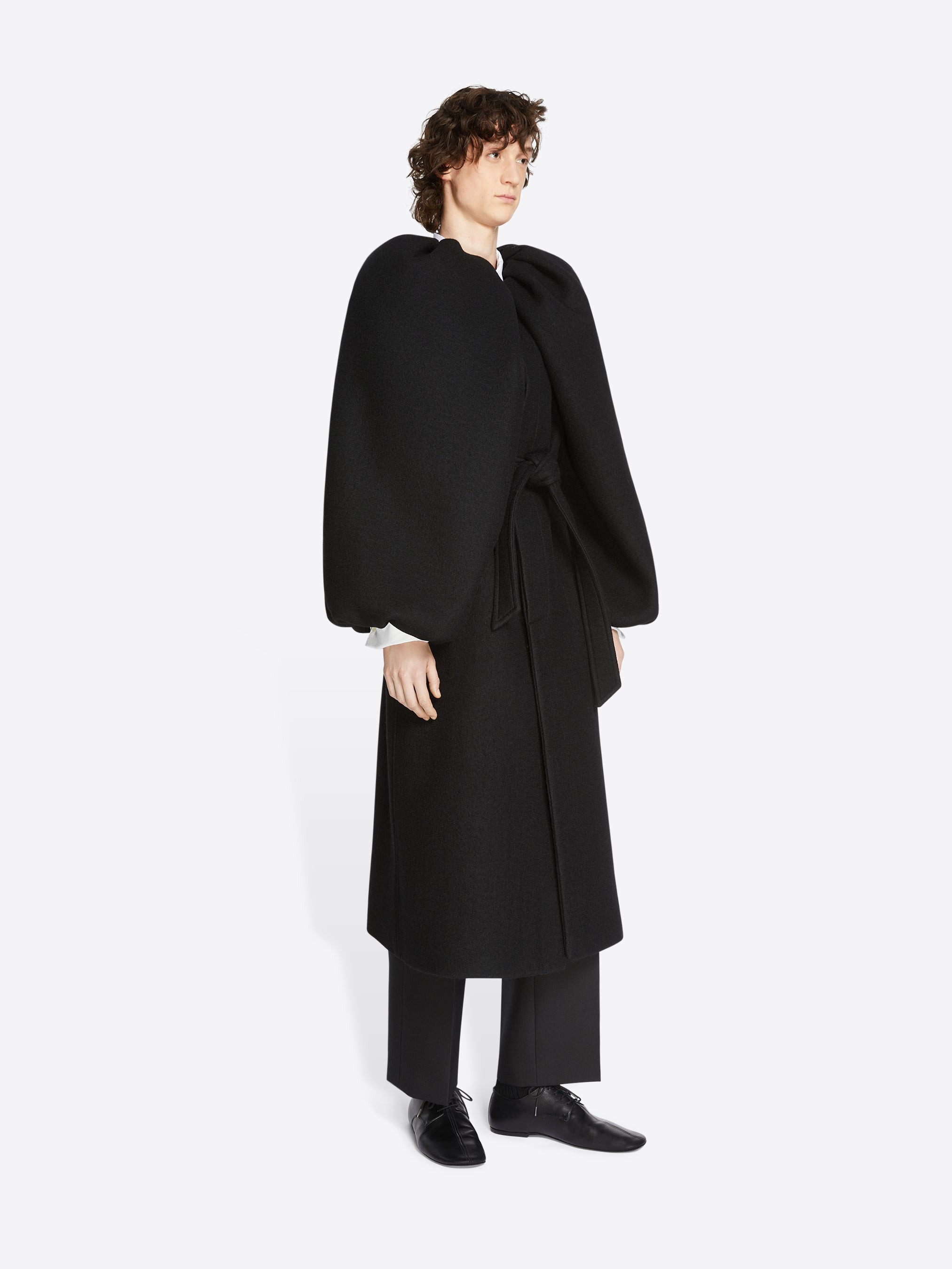 CONSTRUCTED WOOL COAT - 3