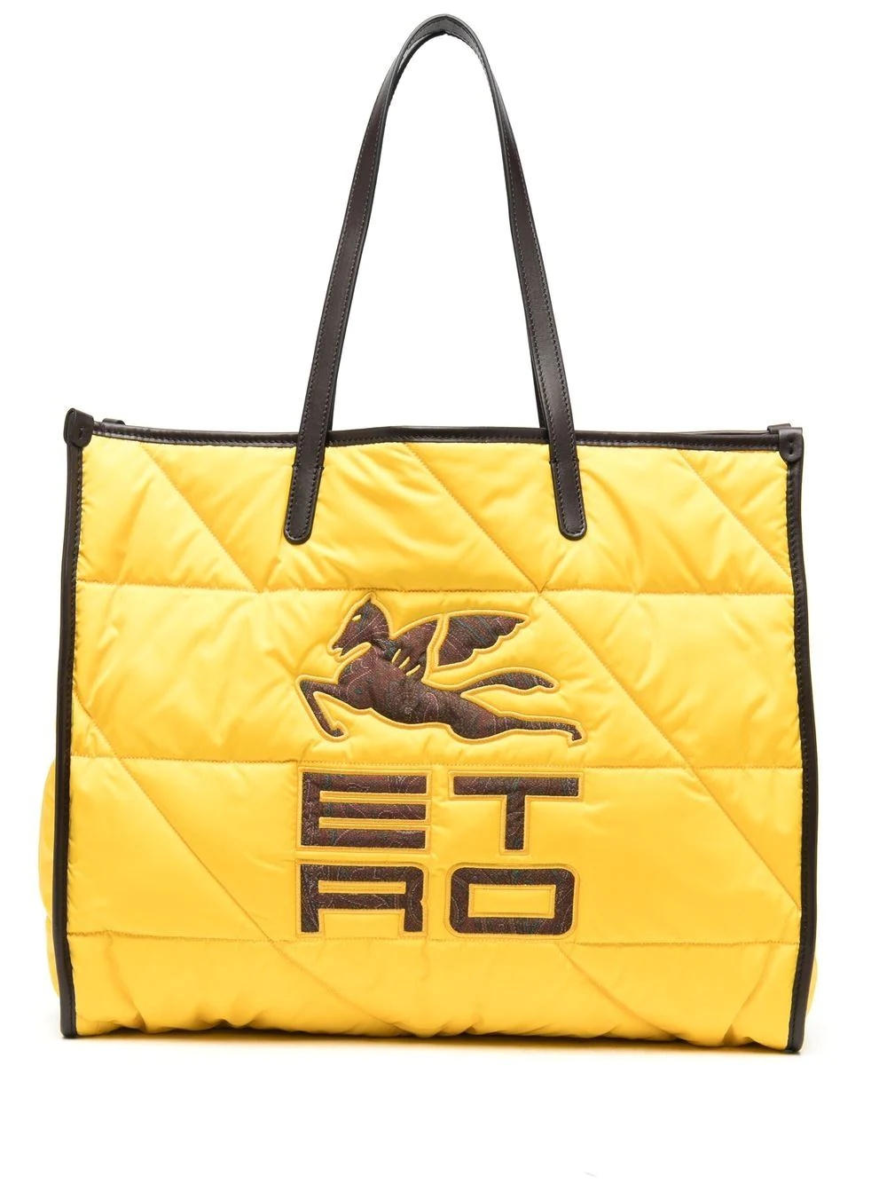 quilted logo-appliqué shoulder bag - 1