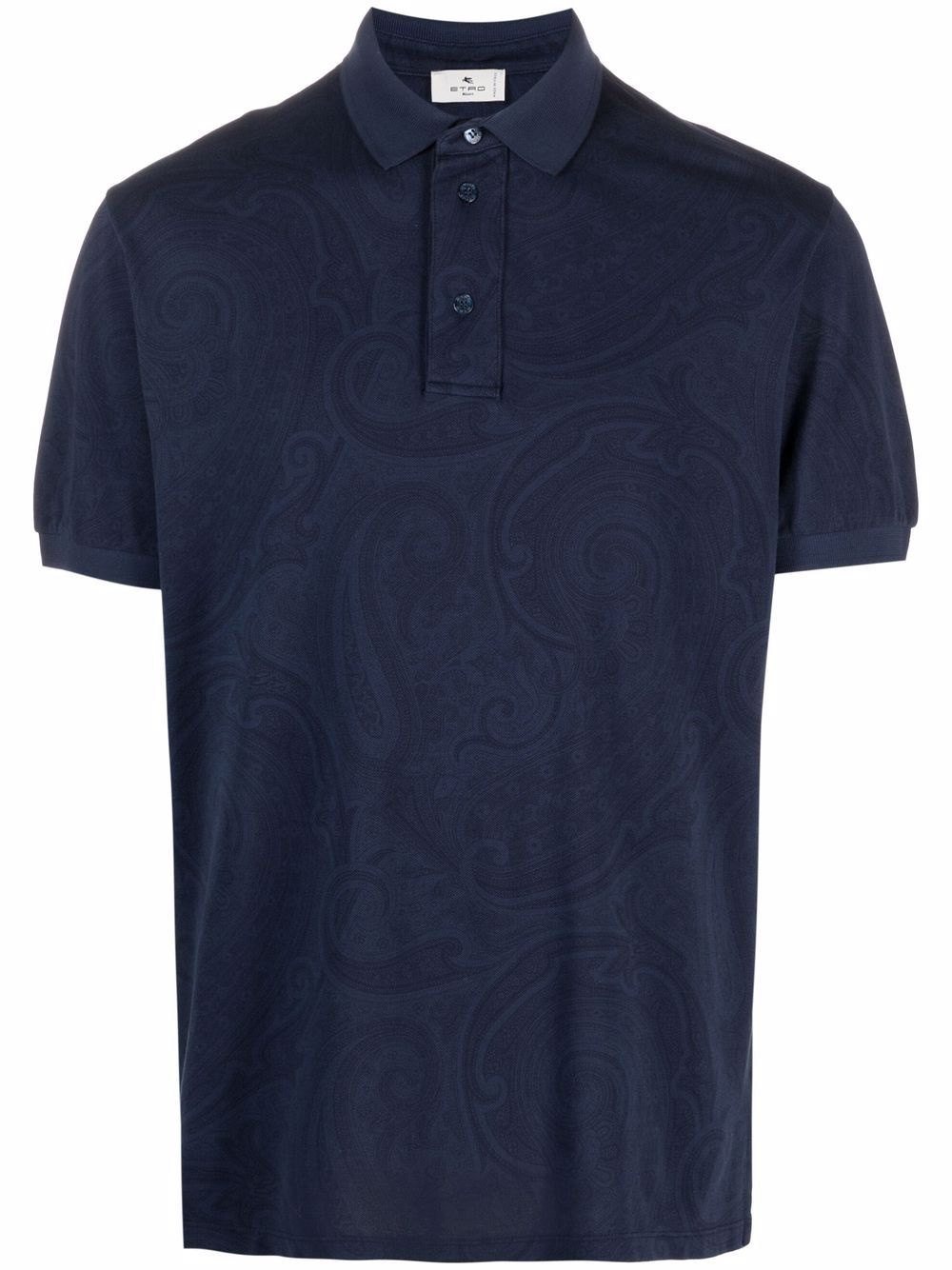 paisley-print polo shirt - 1