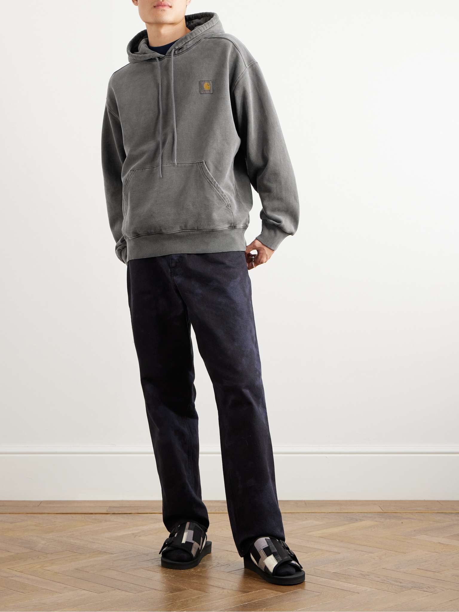 Vista Logo-Appliquéd Garment-Dyed Cotton-Jersey Hoodie - 3